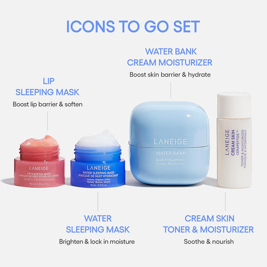 LANEIGE Water Bank Blue Hyaluronic Acid Cream Daily Face Moisturizer: Hydrating Korean Lightweight Face Cream with Ceramides & Squalane for Lasting Deep Hydration & Skin Barrier Support