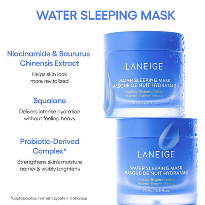LANEIGE Water Bank Blue Hyaluronic Acid Cream Daily Face Moisturizer: Hydrating Korean Lightweight Face Cream with Ceramides & Squalane for Lasting Deep Hydration & Skin Barrier Support