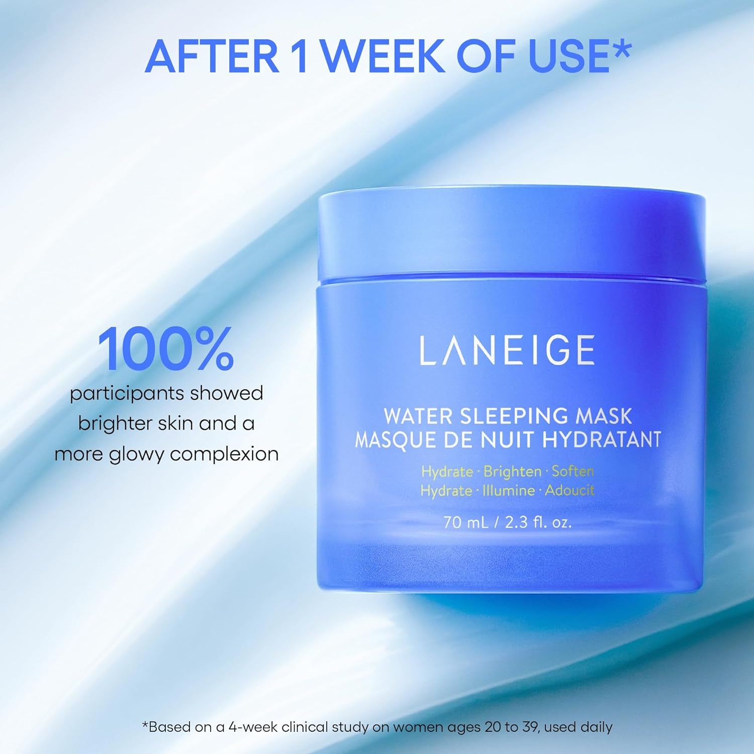 LANEIGE Water Bank Blue Hyaluronic Acid Cream Daily Face Moisturizer: Hydrating Korean Lightweight Face Cream with Ceramides & Squalane for Lasting Deep Hydration & Skin Barrier Support
