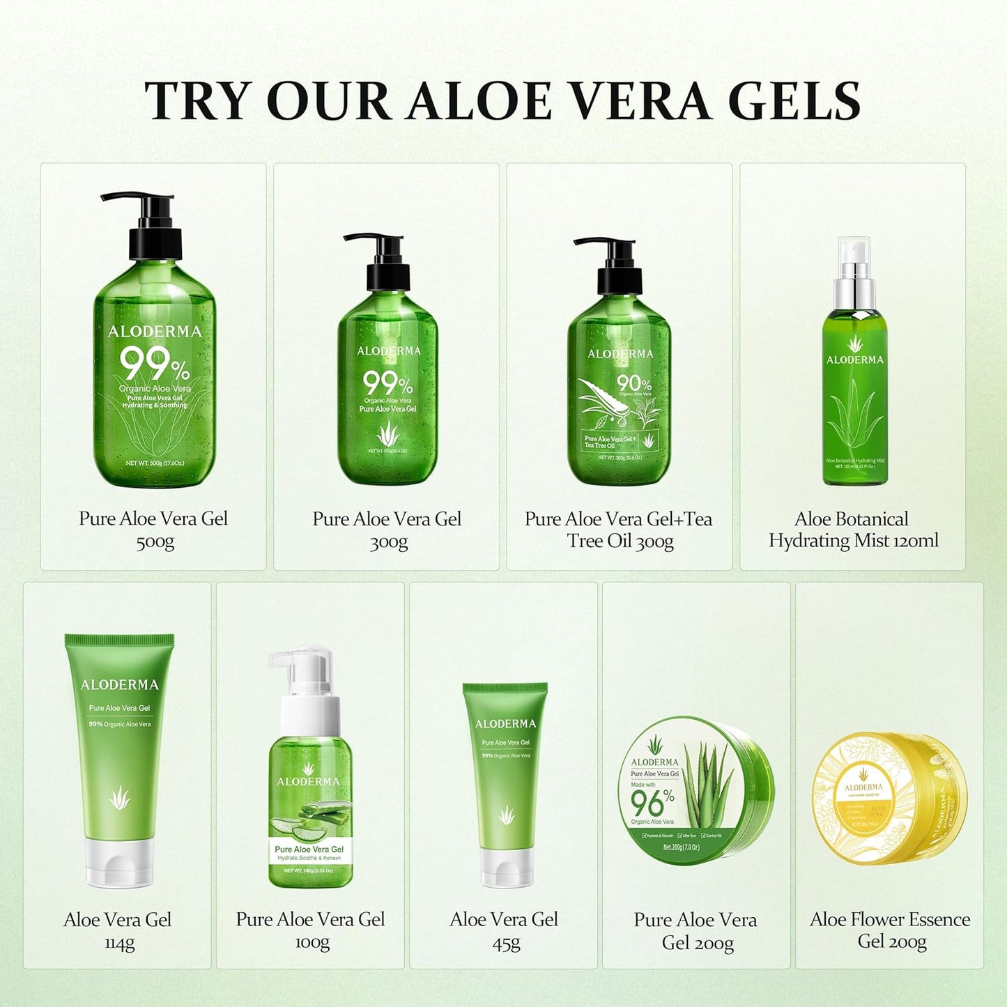 Aloe Vera Gel Made within 12 Hours of Harvest with 96% Pure Organic Aloe Vera for Skin, Scalp, & Hair, Soothing Aloe Face Moisturizer, Multipurpose, Hydrating Aloe Gel, 7.05Oz