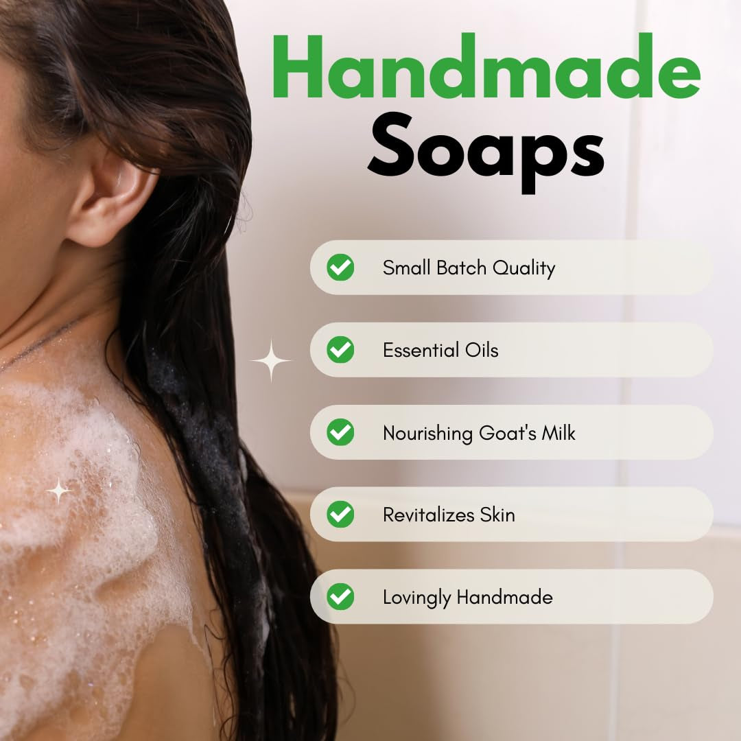 Bentonite Clay Detoxifying Soap,  Soap Bar, Body Soap Bars Moisturizing, Bentonite Clay Powder, Essential Oil Soap, Goat Milk Soap, 4 Oz. Bar (2 Pack)