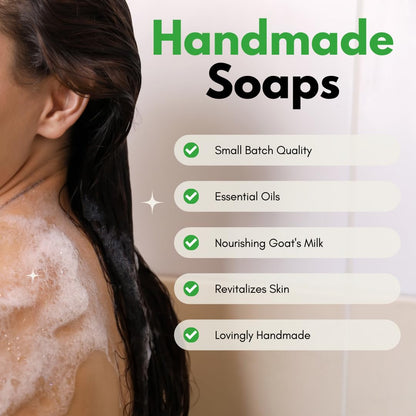 Bentonite Clay Detoxifying Soap,  Soap Bar, Body Soap Bars Moisturizing, Bentonite Clay Powder, Essential Oil Soap, Goat Milk Soap, 4 Oz. Bar (2 Pack)