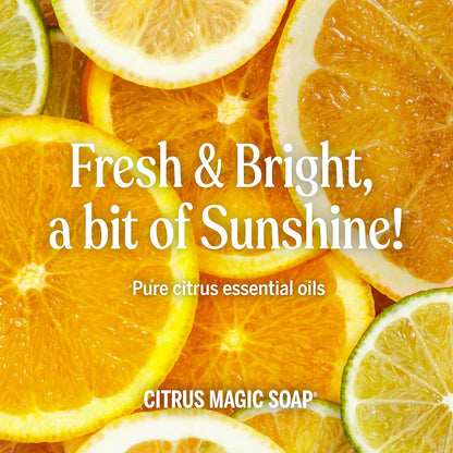 Magic Soap-Pure-Castile Liquid Soap (Citrus, 32Oz, 2-Pack)-Regenerative Organic Certified Oils, 18-In-1 Uses: Body, Hair, Laundry, Pets & Dishes, Concentrated, Vegan, Non-Gmo
