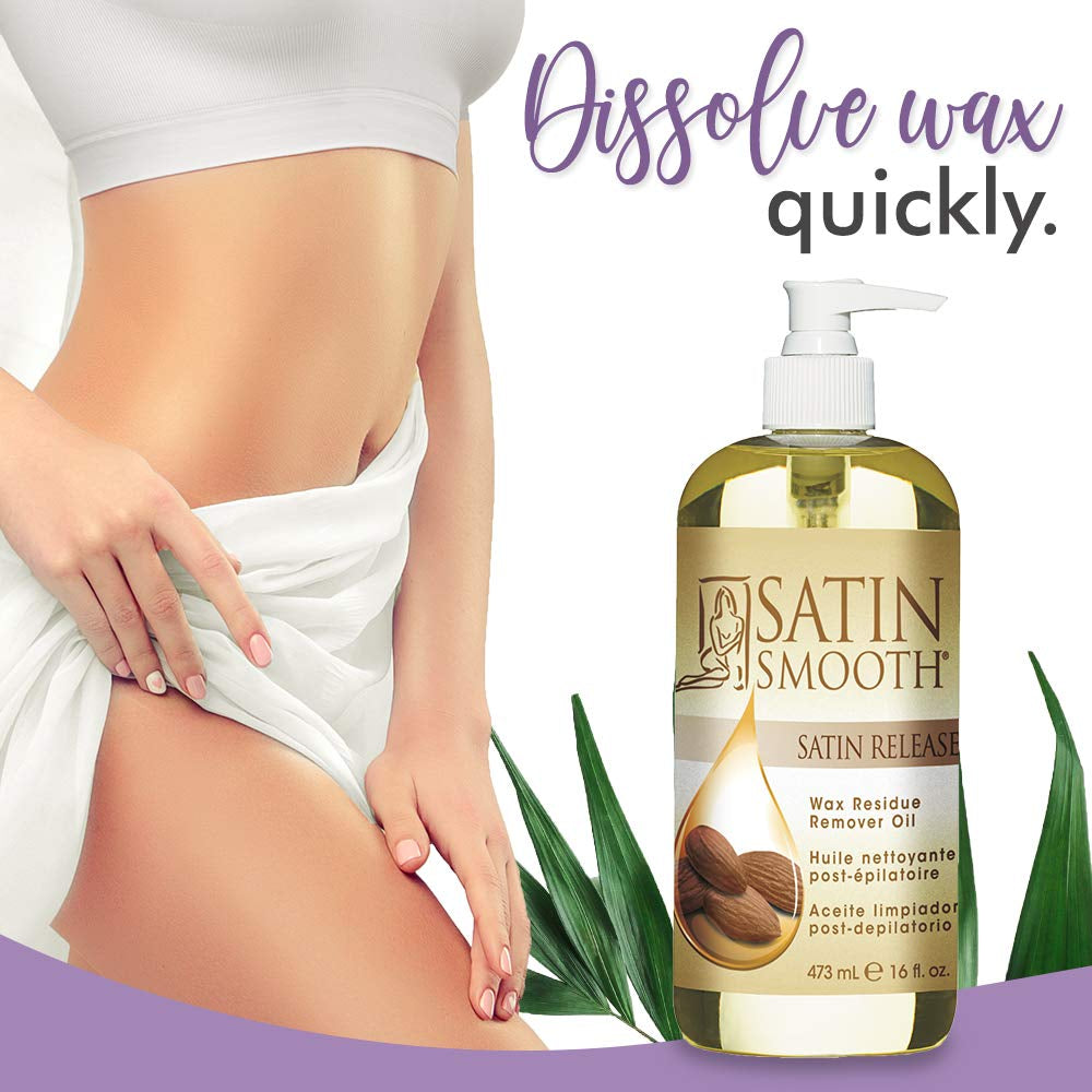 Release Wax Residue Remover Oil, Post Wax Treatment, 16 Oz | Quickly Removes Sticky Residue after Hair Removal, Ideal for Face and Body Waxing Aftercare Skin Cleanser