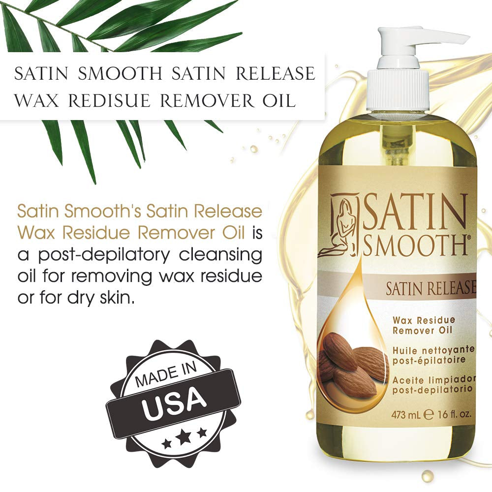 Release Wax Residue Remover Oil, Post Wax Treatment, 16 Oz | Quickly Removes Sticky Residue after Hair Removal, Ideal for Face and Body Waxing Aftercare Skin Cleanser