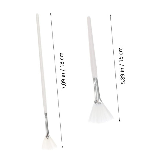 2Pcs Facial Mask Applicator Brush Dual-Sided Tools for Smooth Application of Skincare and Beauty Products Easy to Clean Durable Bristles for All Face Shapes